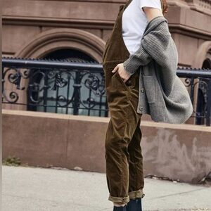 Hatch Collection Maternity Corduroy Overalls